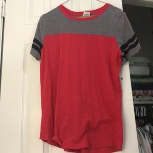 PINK Victoria's Secret Tops - red and gray shirt from Pink. PINK Victoria's Secret Tops - red and gray shirt from Pink.